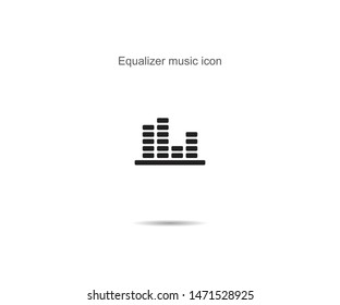 Equalizer music icon vector illustration on background