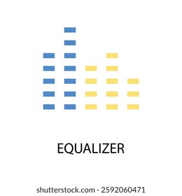 equalizer music icon. vector.Editable stroke.linear style sign for use web design,logo.Symbol illustration.