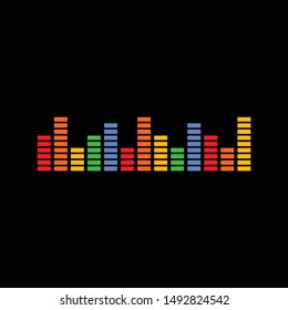 Equalizer. Music Letter Icon and Symbol Vector Logo. Eps 10.