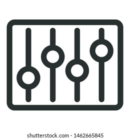 equalizer, music player - minimal line web icon. simple vector illustration. concept for infographic, website or app.