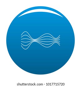 Equalizer music radio icon vector blue circle isolated on white background 