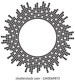 Equalizer music sound wave circle vector symbol icon design. Equalizer icon isolated.