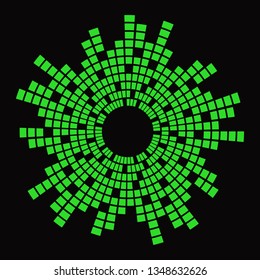 Equalizer music sound wave circle vector symbol icon design. Equalizer icon isolated.
