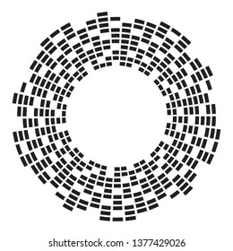 Equalizer music sound wave circle vector symbol icon design. Equalizer icon isolated.