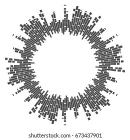 equalizer music sound wave circle vector symbol icon design. Beautiful illustration isolated on white background