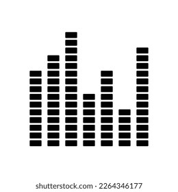 icono de onda de sonido de música ecualizador, vector de sonido, ilustración de música