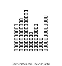 equalizer music sound wave icon, sound vector, music illustration