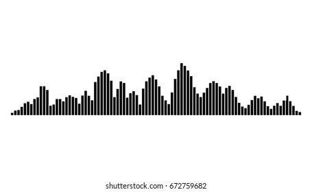 equalizer music sound wave vector symbol icon design. Beautiful illustration isolated on white background