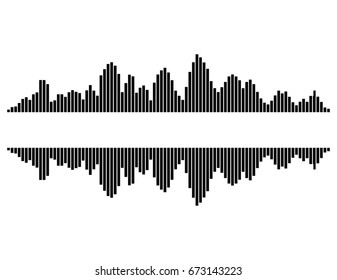 equalizer music sound wave vector symbol icon design. Beautiful illustration isolated on white background