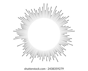 Entzerrer-Musiksymbol-Schallwellenkreis. Vektor-Icon-Design.