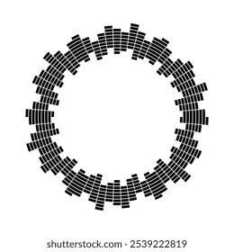 Equalizer music symbol sound wave circle. Vector icon design.