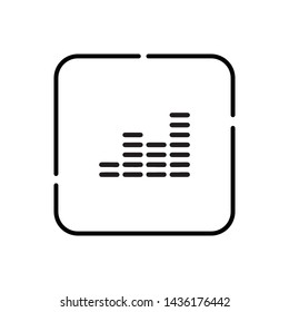 Equalizer, music symbol vector icon