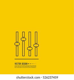 Equalizer musical bar. Vector icon.