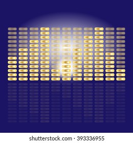 equalizer on a blue background