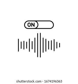 Equalizer, on icon. Simple line, outline vector elements of voice assistant for ui and ux, website or mobile application