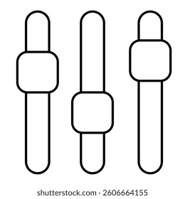 Equalizer Outline icon illustration style