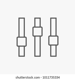 Equalizer outline icon on white backround