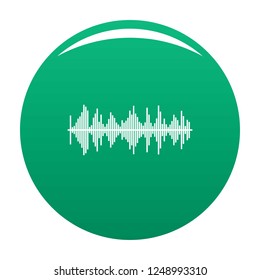 Equalizer player icon. Simple illustration of equalizer player vector icon for any design green
