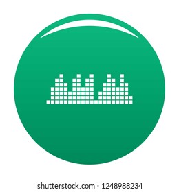 Equalizer playradio icon. Simple illustration of equalizer play radio vector icon for any design green