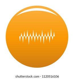 Equalizer pulse icon. Simple illustration of equalizer pulse vector icon for any design orange