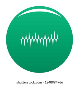 Equalizer pulse icon. Simple illustration of equalizer pulse vector icon for any design green