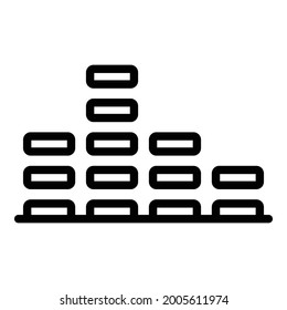 Equalizer range icon. Outline equalizer range vector icon for web design isolated on white background