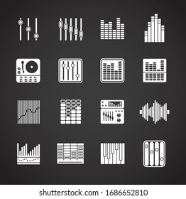 Equalizer verwandtes Symbol auf Hintergrund für Grafik und Web Design. Symbol für kreatives Illustrationskonzept für Web- oder mobile App.
