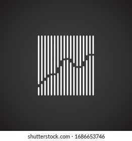 Equalizer-bezogene Symbole auf Hintergrund für Grafik und Web-Design. Symbol für kreatives Illustrationskonzept für Web- oder mobile App.