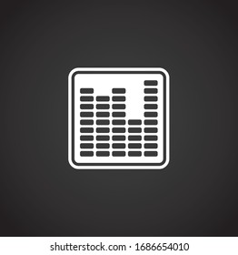 Equalizer related icons set on background for graphic and web design. Creative illustration concept symbol for web or mobile app.