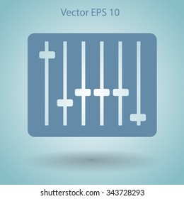 equalizer in retro style vector illustration