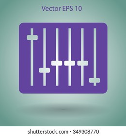 equalizer in retro style vector illustration