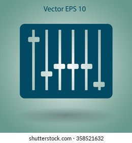 equalizer in retro style vector illustration