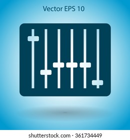 equalizer in retro style vector illustration