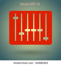 equalizer in retro style vector illustration