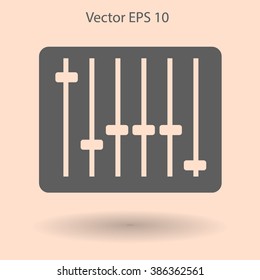 equalizer in retro style vector illustration