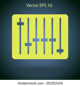 equalizer in retro style vector illustration