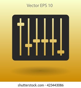 equalizer in retro style vector illustration