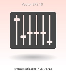 equalizer in retro style vector illustration