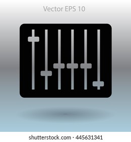 equalizer in retro style vector illustration