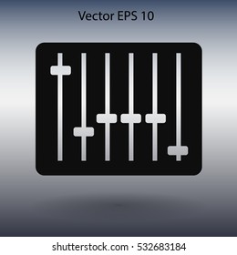 equalizer in retro style vector illustration