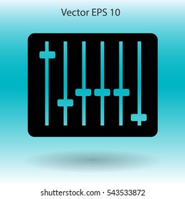 equalizer in retro style vector illustration