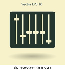 equalizer in retro style vector illustration