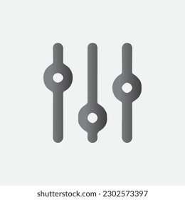 Equalizer round Symbol Icon Vector Illustration
