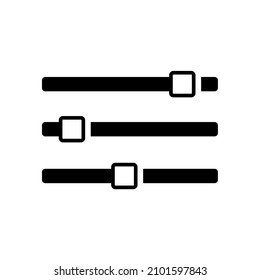 Equalizer or setting icon collection, solid color vector