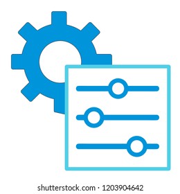 equalizer setting service trendy icon on white background for web graphic