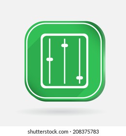 equalizer sign. Color square icon