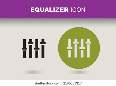 Equalizer Sign Icon Vector Design