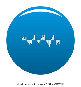 Equalizer signal icon vector blue circle isolated on white background 