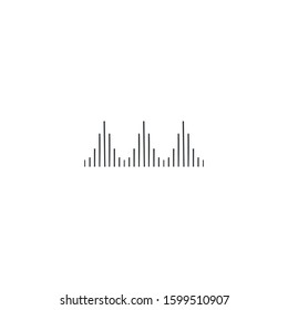 An equalizer, simple vector logo element. Music and sound record theme. Business identity and branding. For music shops and cafe, recording studios, for musicians and singers, radio.