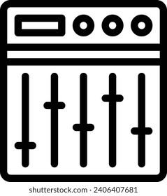 Equalizer single vector line icon